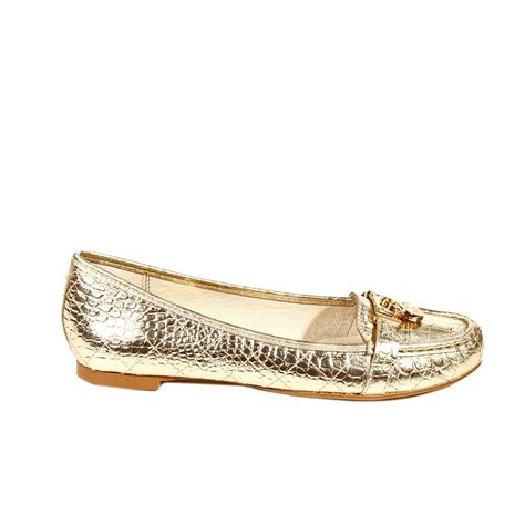 michael kors arianna flat gold|Amazon.com .